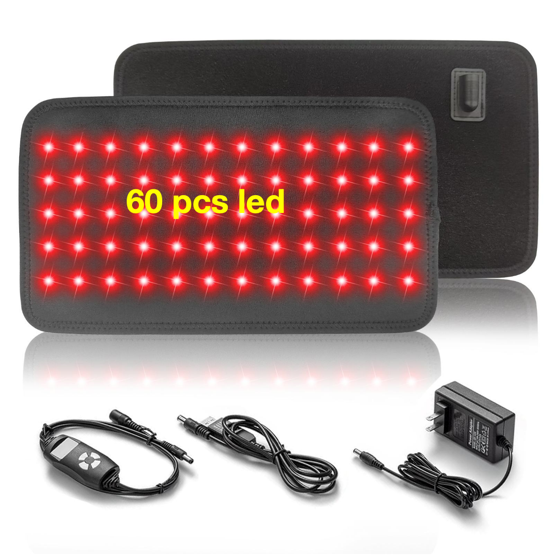 AQSHE 60 pcs led Factory Price 660nm 850nm Infrared Red Light Body Pad Wrap Belt Home Use LED Light Therapy Belt Relaxing Muscle Inflammation