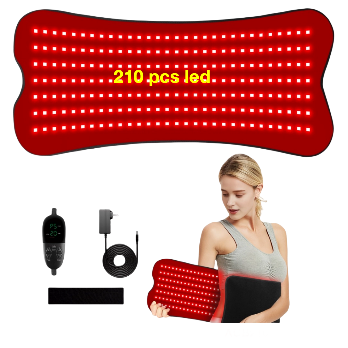 AQSHE 210 pcs High Quality Wrap Slimming Belt Led Red Light Infrared Therapy Pad Waist Belt for Waist Leg Knee