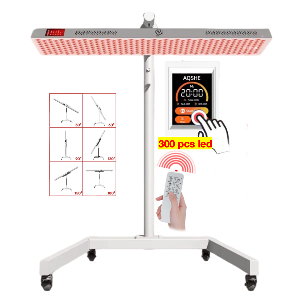 AQSHE T300 Touch Screen 630 660 810 850 940 1060 Red Led Light Therapy Flexible Panel Custom for Sauna Full Body Wavelengths