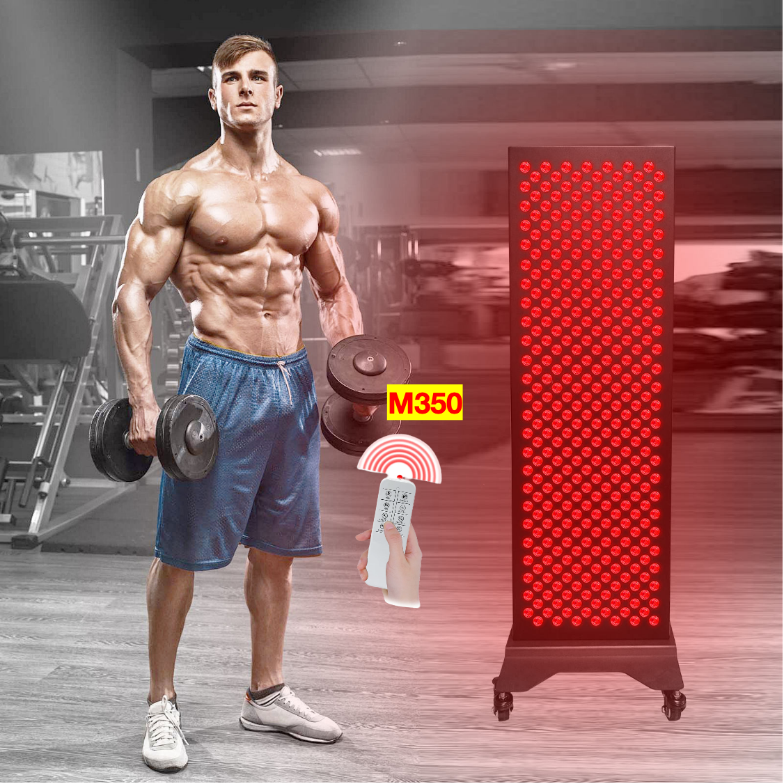 AQSHE M350 Touch Button 6 Wavelengths Face Skin Care Beauty Product Phototherapy Infrared Device PDT Machine Led Red Light Therapy Panel 600 630 660 810 830 850nm