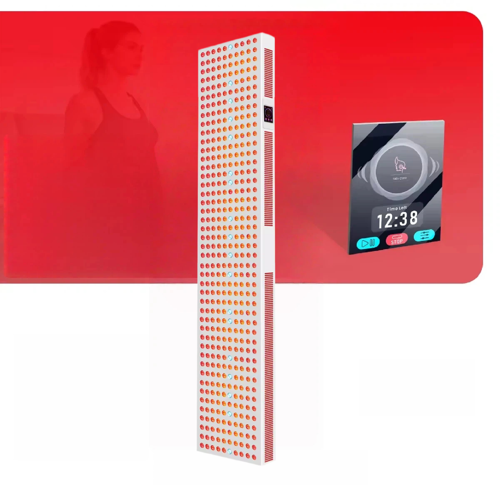 AQSHE T450pro Led Nir Infrared Therapy Device Full Body Red Light Therapy Panel 9 Wavelengths High Irradiance 600-850nm Medical Grade