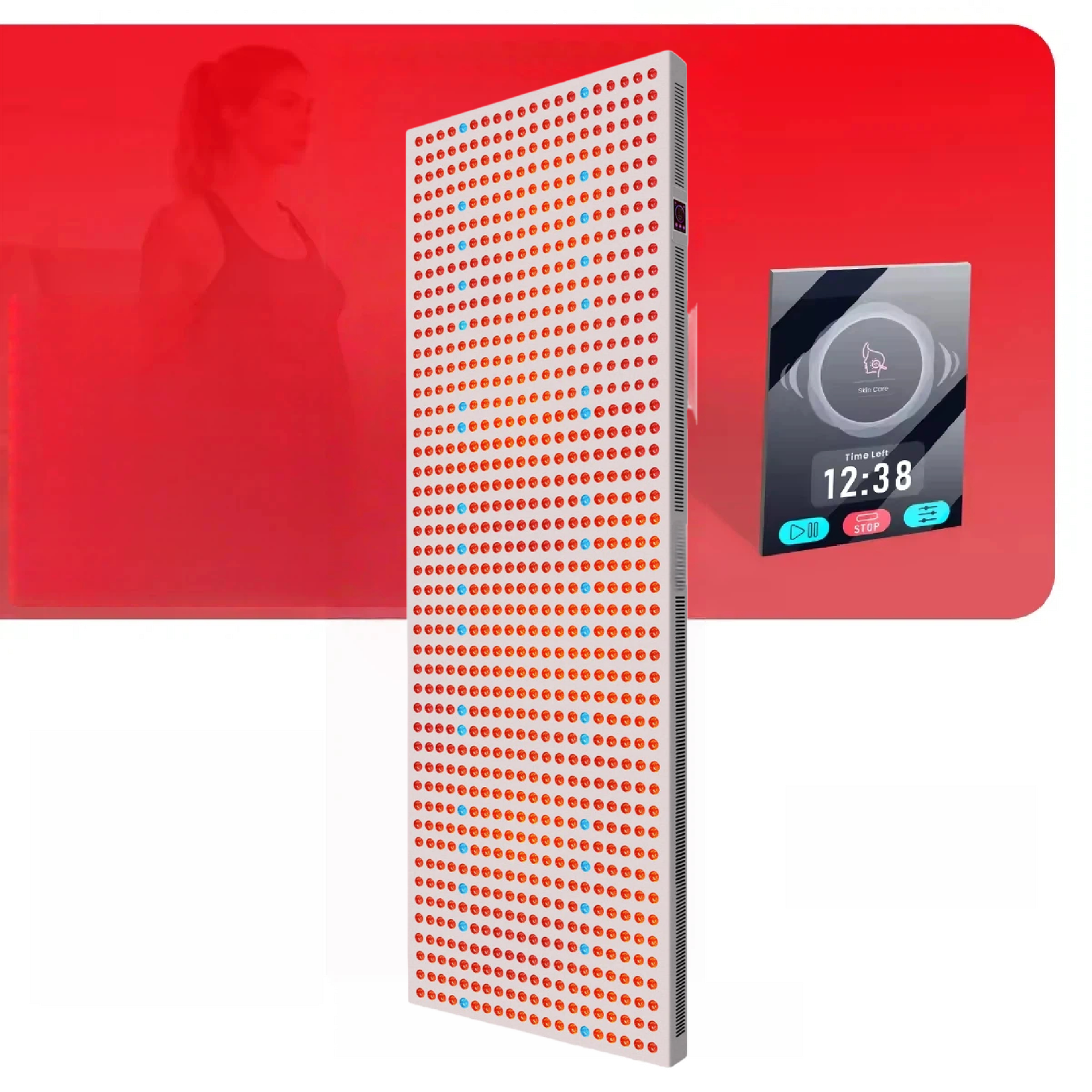 AQSHE T900pro Led Red Nir Infared Light Therapy Panel Medical Grade With Stand 6 for Full Body Bed Device