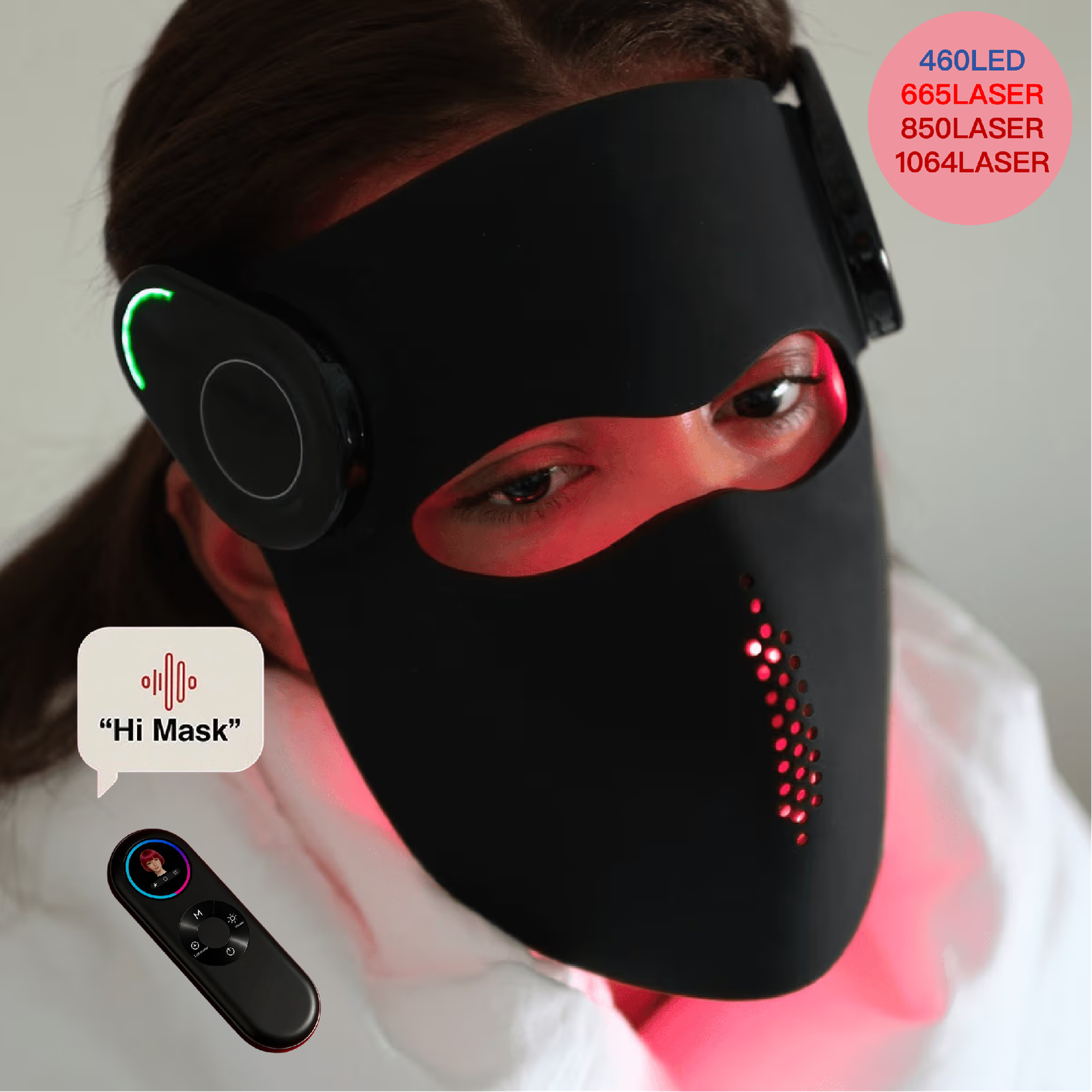 AQSHE M4 Laser  Led Light Therapy Medical Grade Red Light Therapy Mask 4D 1064 nm Voice Control Laser Red Light Therapy Face