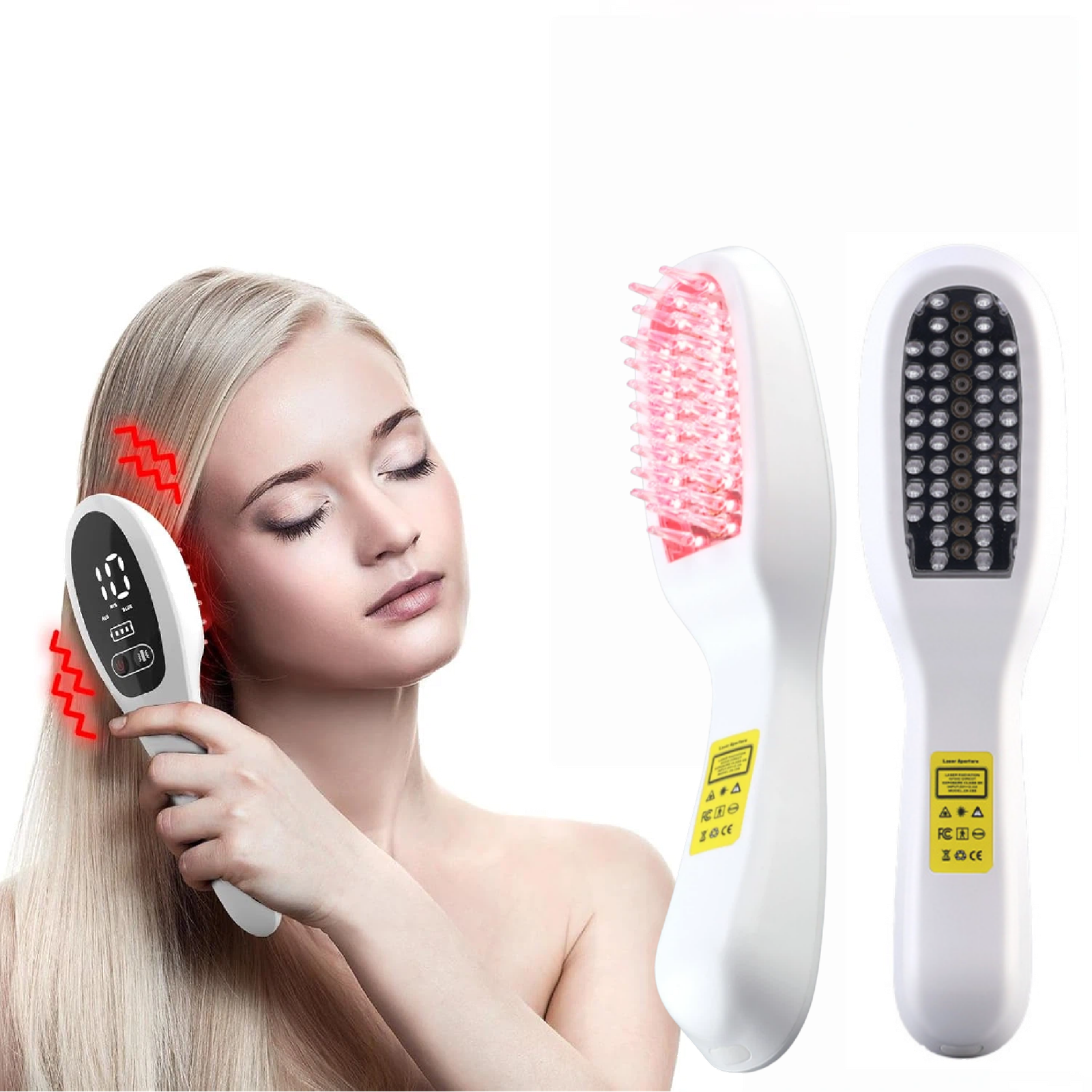 AQSHE J35B Red Light Therapy Laser Comb 11 Laser 40 Leds That Stimulates for Therapy Hair Growth Stimulation Device Brush Hair Comb AQSHE J35B Red Light Therapy Laser Comb 11 Laser 40 Leds That Stimulates for Therapy Hair Growth Stimulation Device Brush Hair Comb