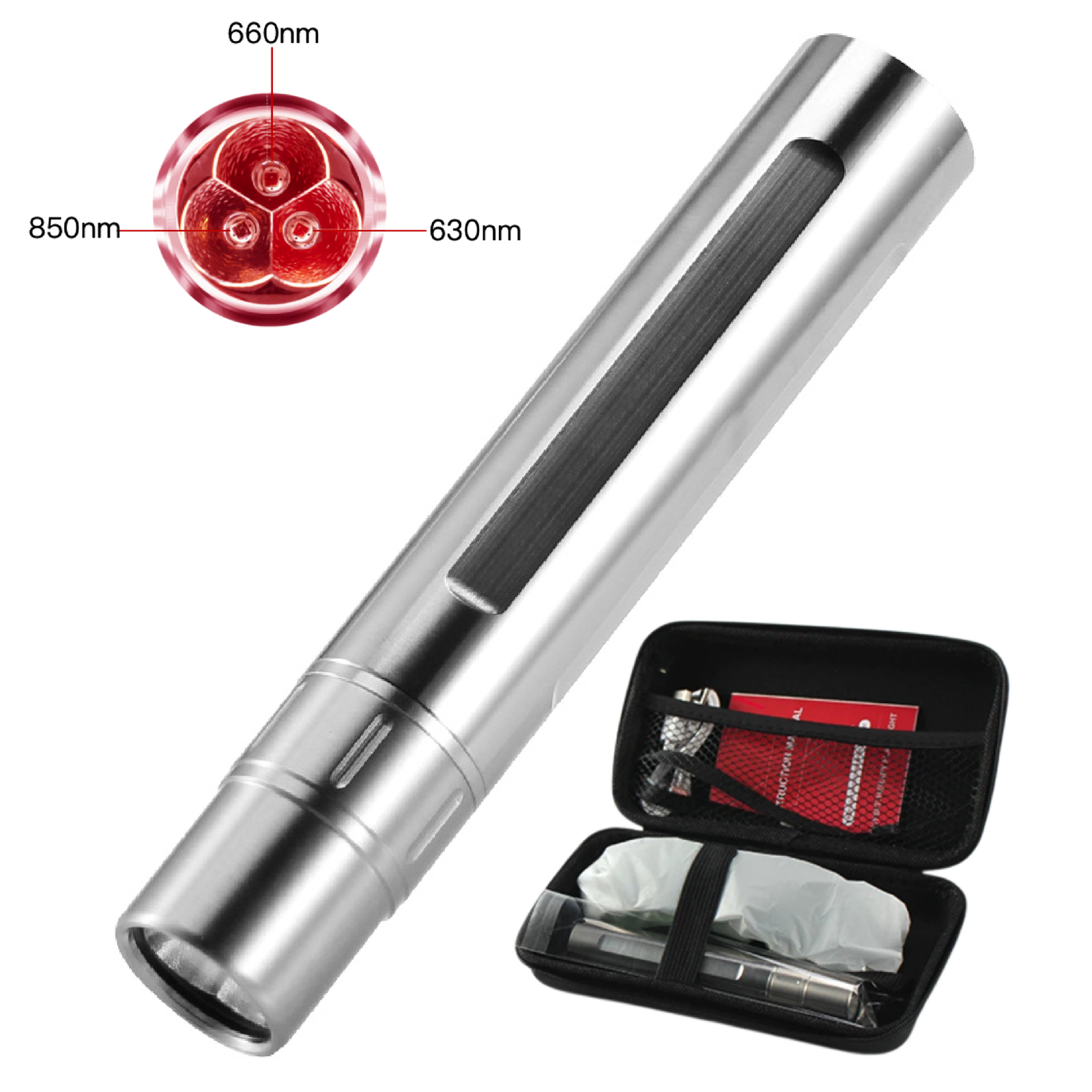 AQSHE 100C-B3H Led Red Led Face Light Therapy Torch Tooth Sores Cure Reliever Gingivitis Therapy Device with Red Nir for Horse Care