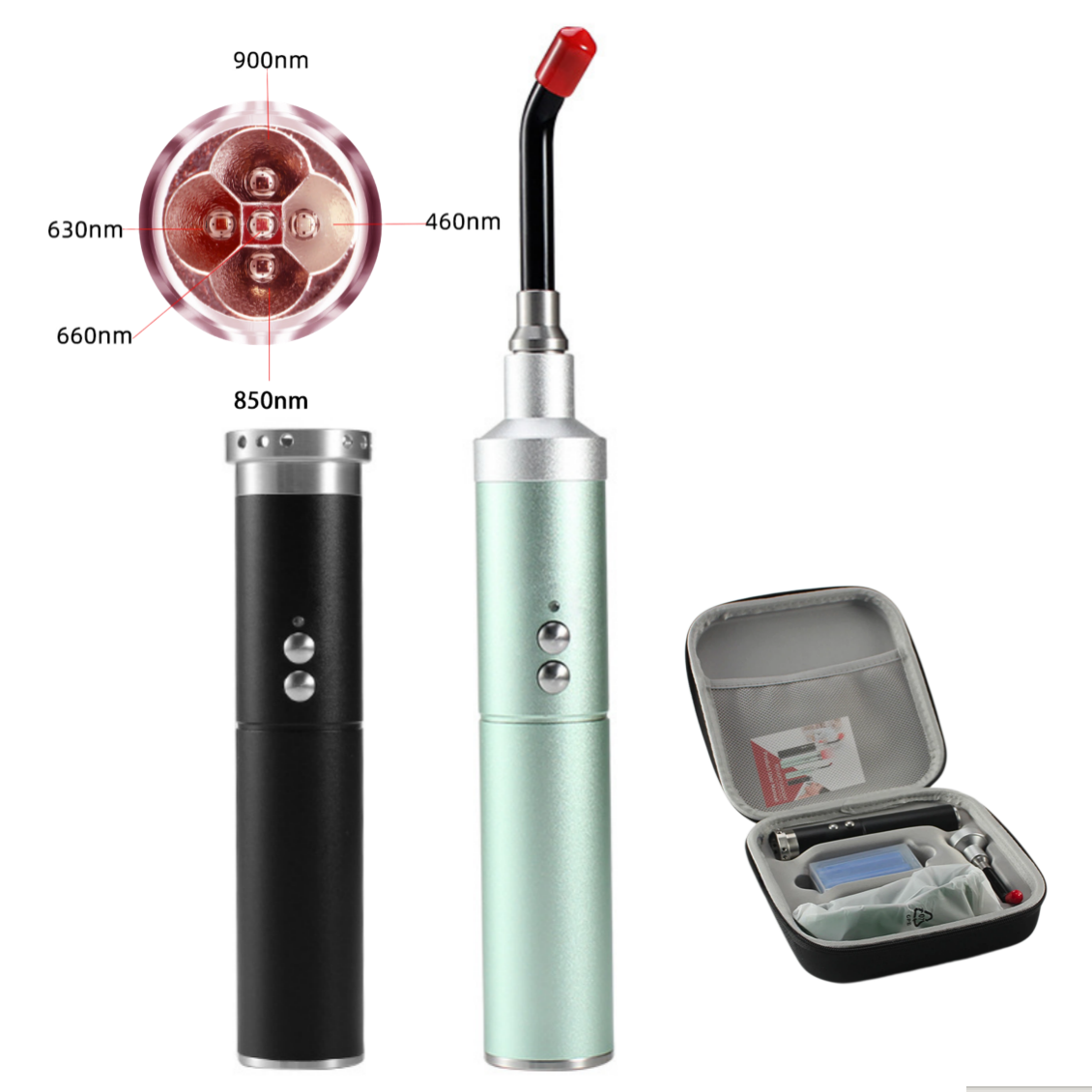 AQSHE KR05-3-2K1 Red Nir Infrared Light Therapy Torch Pen Flashlight Device LEDs 5 Wavelength Blue Light Healing for Body Knee Hand Muscle Joint Pain Relief AQSHE KR05-3-2K1 Red Nir Infrared Light Therapy Torch Pen Flashlight Device LEDs 5 Wavelength Blue Light Healing for Body Knee Hand Muscle Joint Pain Relief