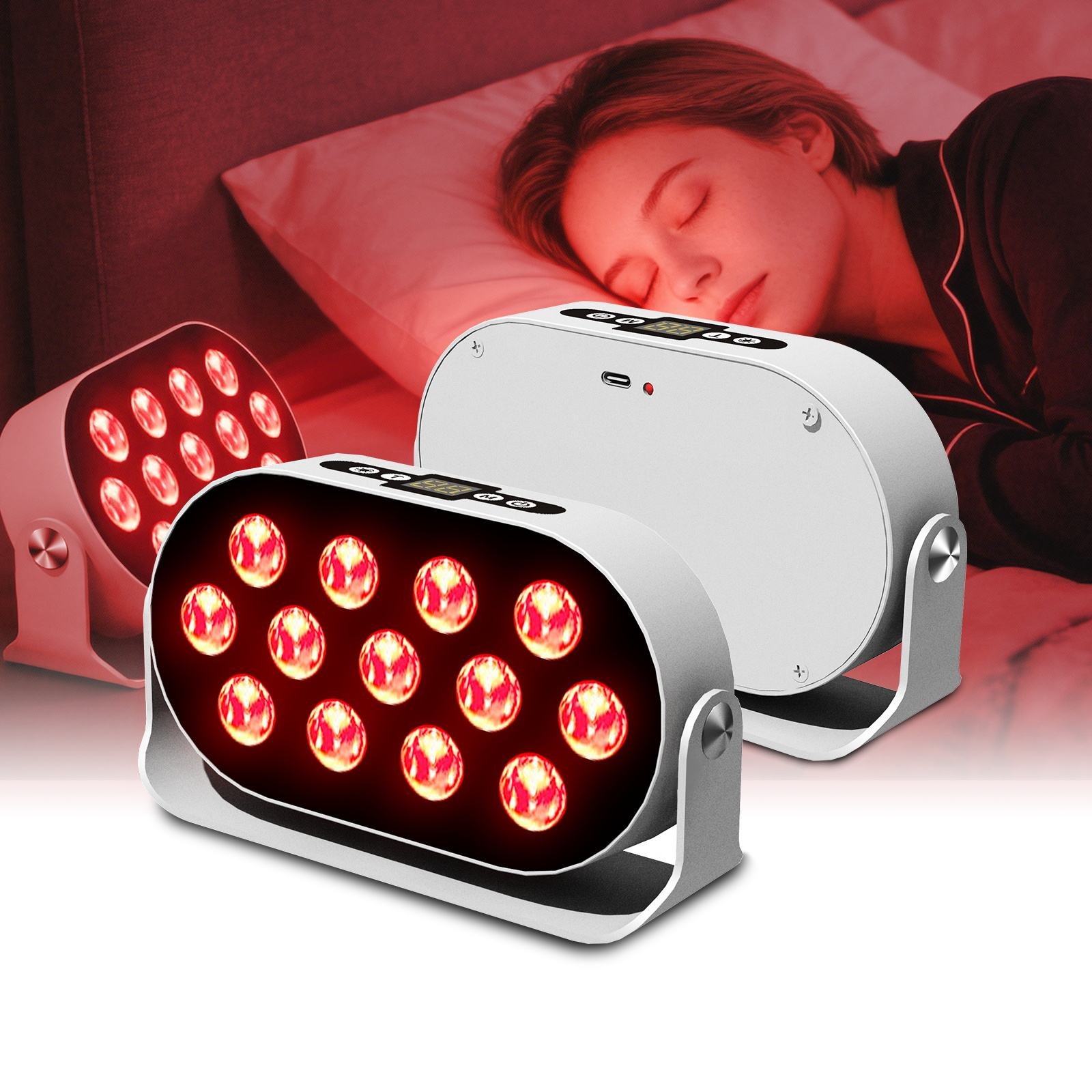 AQSHE A13 Handheld Mini Facial Red Light Therapy Device OEM ODM 2 Wavelengths 660nm/850nm Infrared Panel 5000mAh Battery AQSHE A13 Handheld Mini Facial Red Light Therapy Device OEM ODM 2 Wavelengths 660nm/850nm Infrared Panel 5000mAh Battery