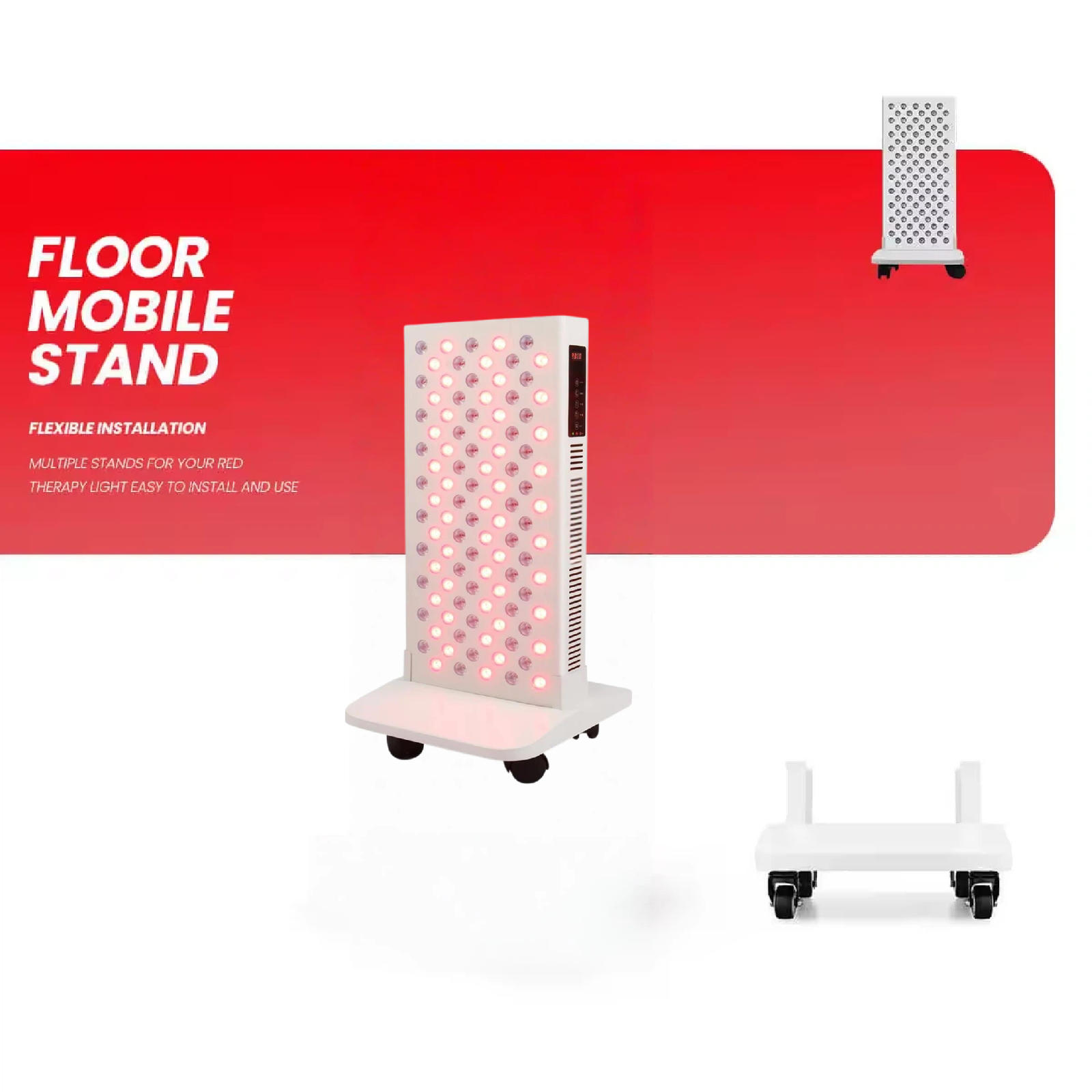 AQSHE Portable Floor Mobile Stand Base 4 Wheels For Infrared Commercial Red Light Therapy Stand Home Commercial Use AQSHE Portable Floor Mobile Stand Base 4 Wheels For Infrared Commercial Red Light Therapy Stand Home Commercial Use