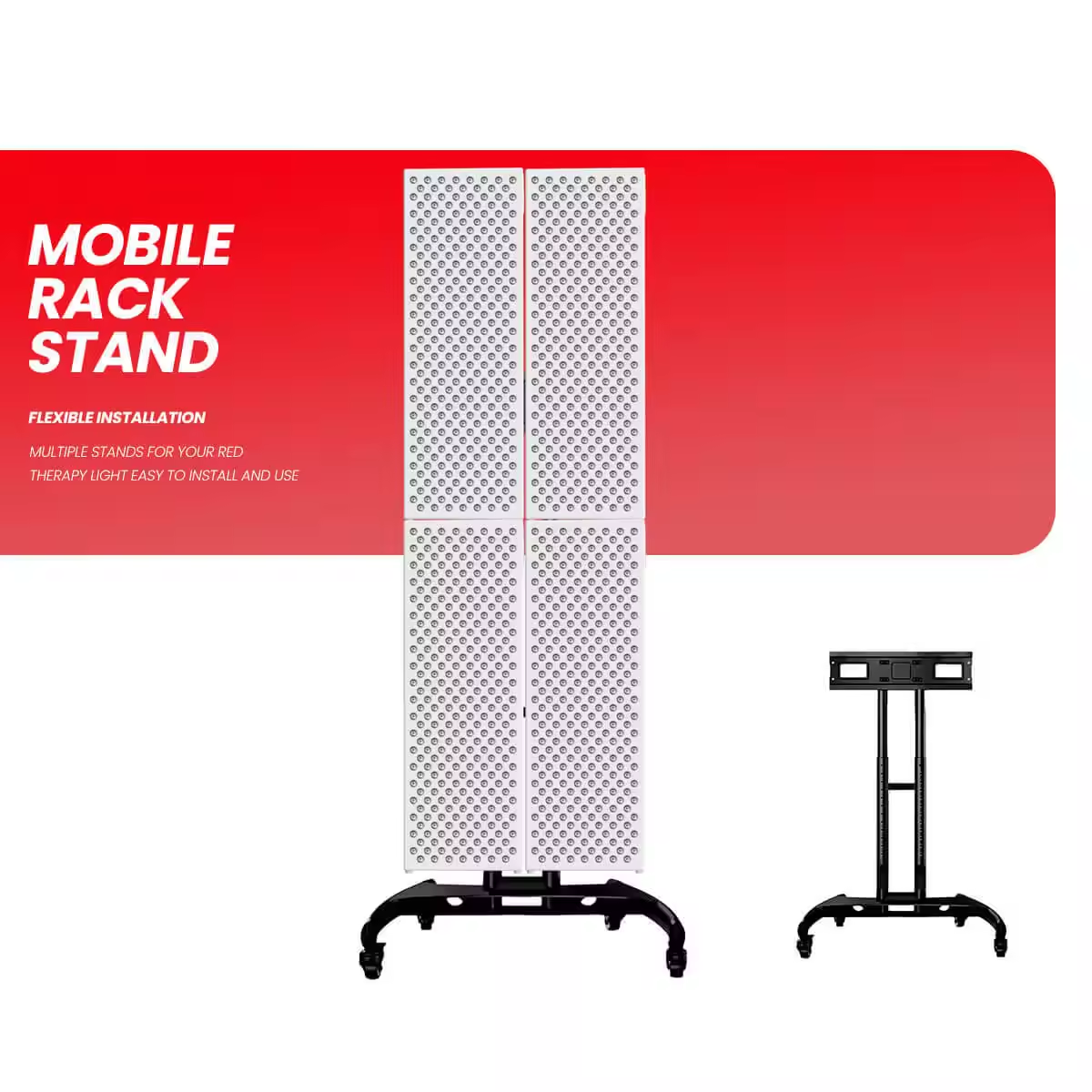 AQSHE Mobile Rack Stand Adjustable Height Mobile Stand Physical for 4 Pcs 6 Pcs Full Body Infrared Red Light Therapy Device AQSHE Mobile Rack Stand Adjustable Height Mobile Stand Physical for 4 Pcs 6 Pcs Full Body Infrared Red Light Therapy Device